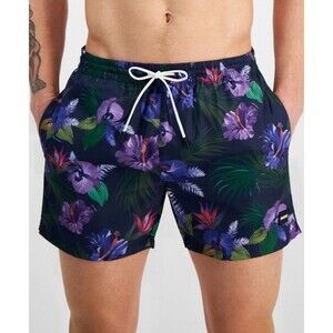 Hugo Boss Men’s Swim Trunks Swimsuit Blue Piranha Floral Large (32 x5) $68